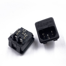 Factory sales 10A 250V JR-101-1FS(N) AC power 2 in 1 male  plug socket